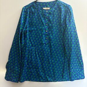 Banana Republic Blue and Green Blouse